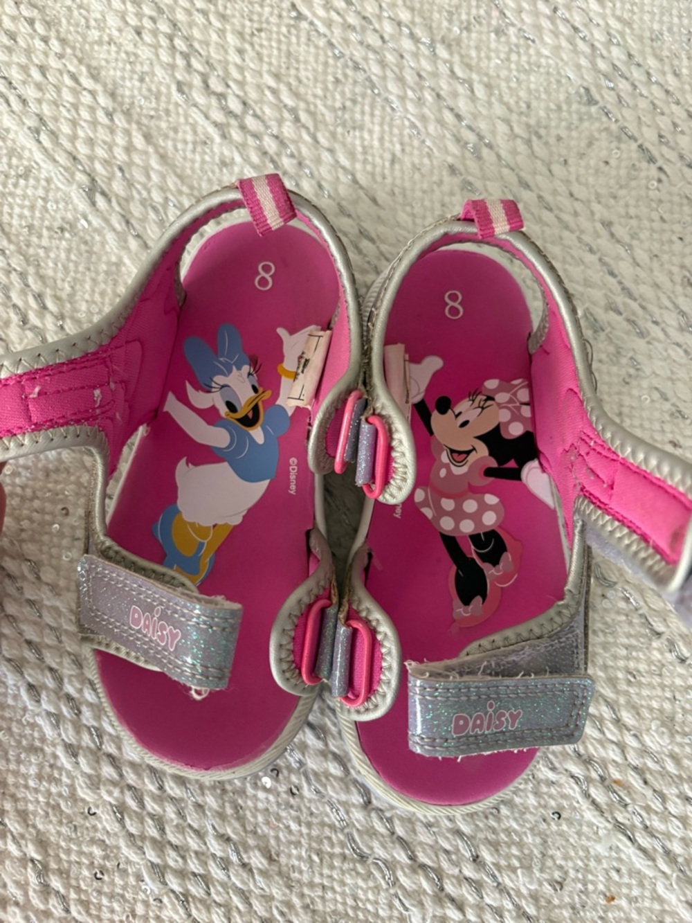 Disney Minnie Mouse and Daisy Duck Toddler Girl Sport Sandals.